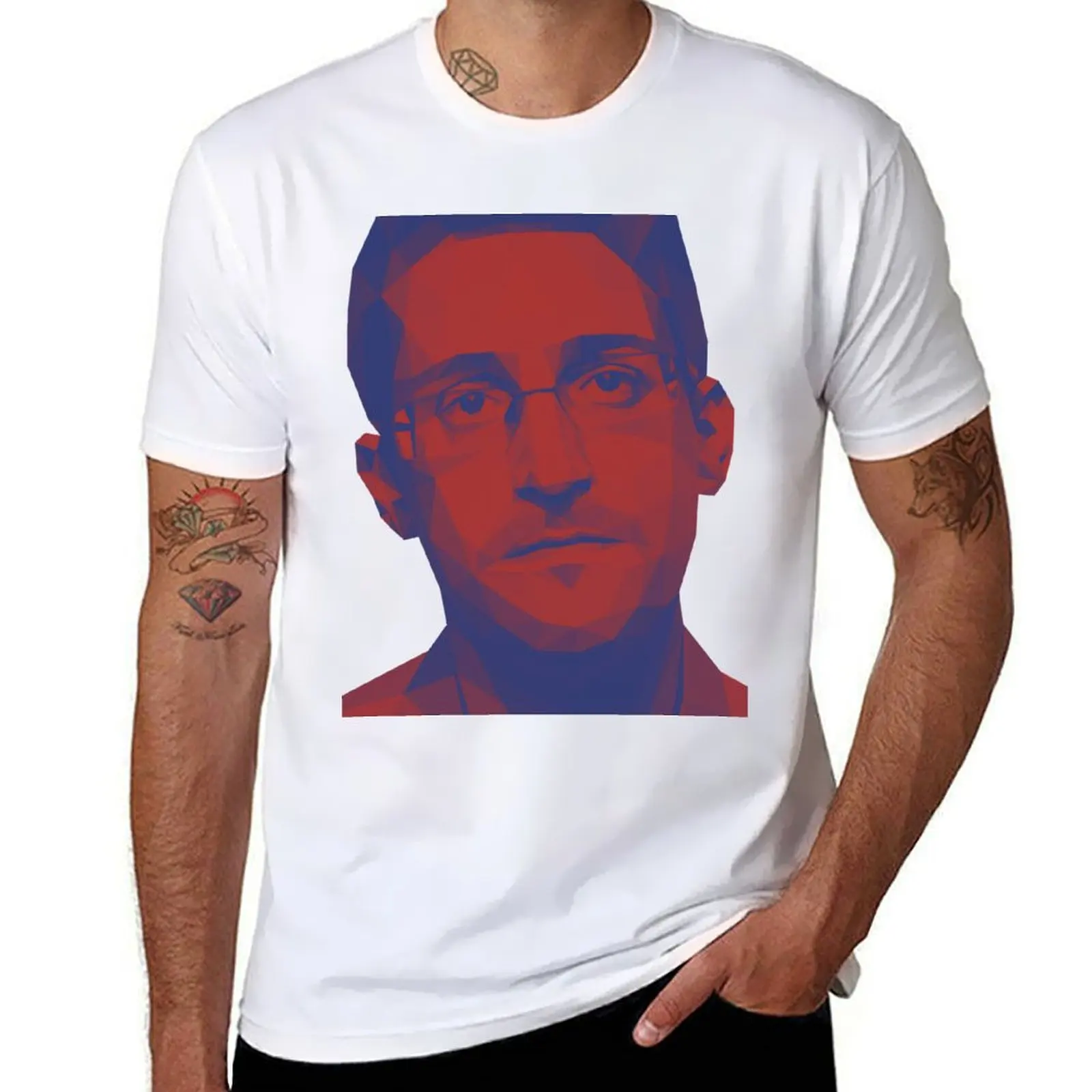 

Edward Snowden T-Shirt men t shirt cotton 100% funny t shirts dark humor T-Shirt