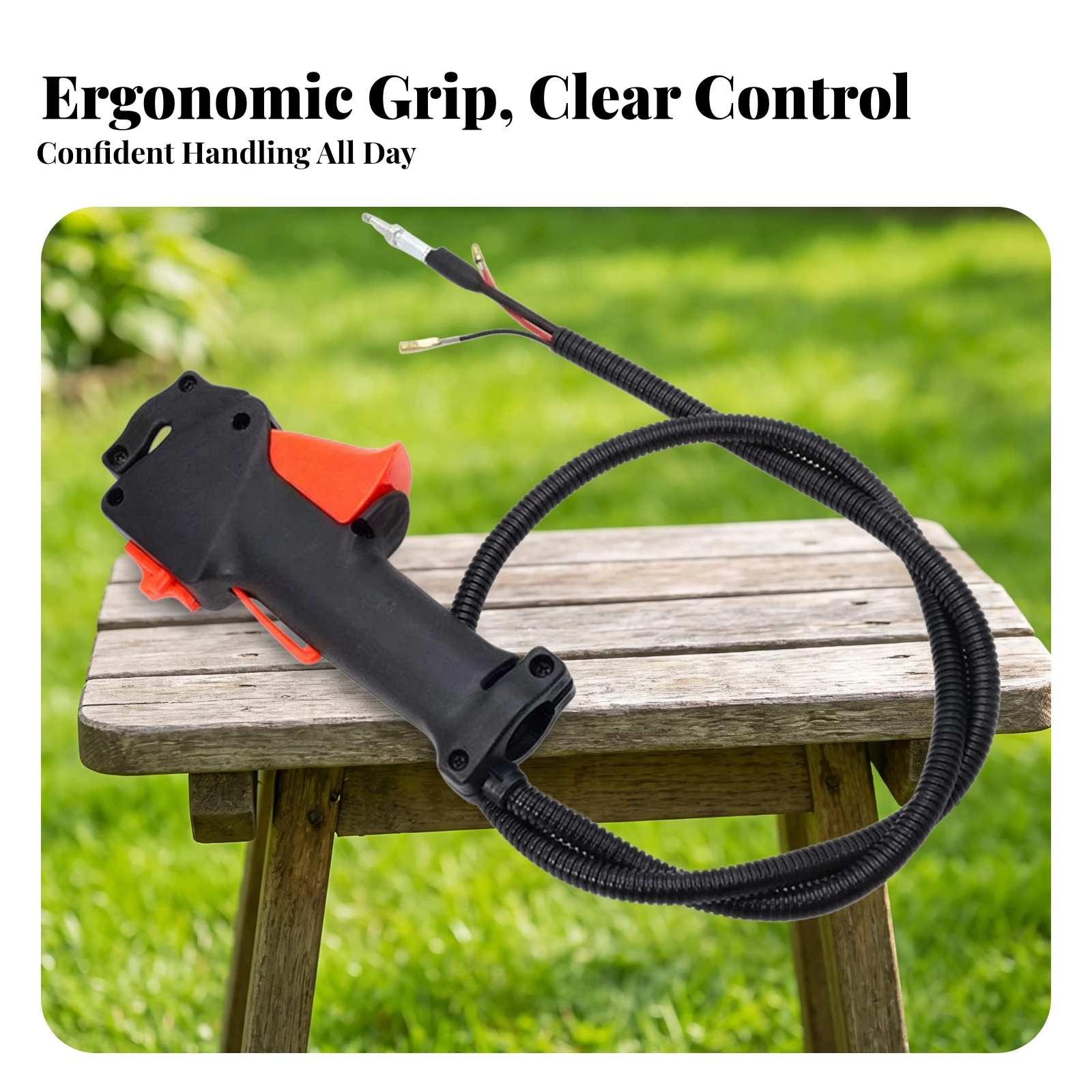Brush Cutter Throttle Switch Handle Compatible Backpack Brush Cutter Switch Assembly Throttle Trigger Cable Assembly Complete