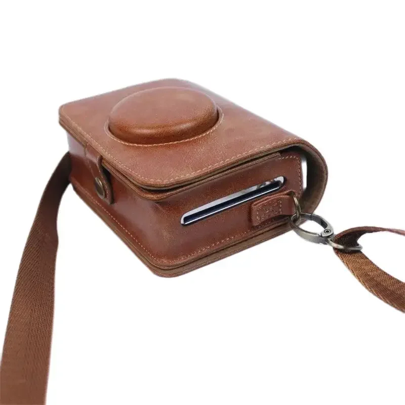 High Quality PU Leather Case Cover Portable camera bag for FUJIFILM FUJI instax mini evo with shoulder strap clean pen