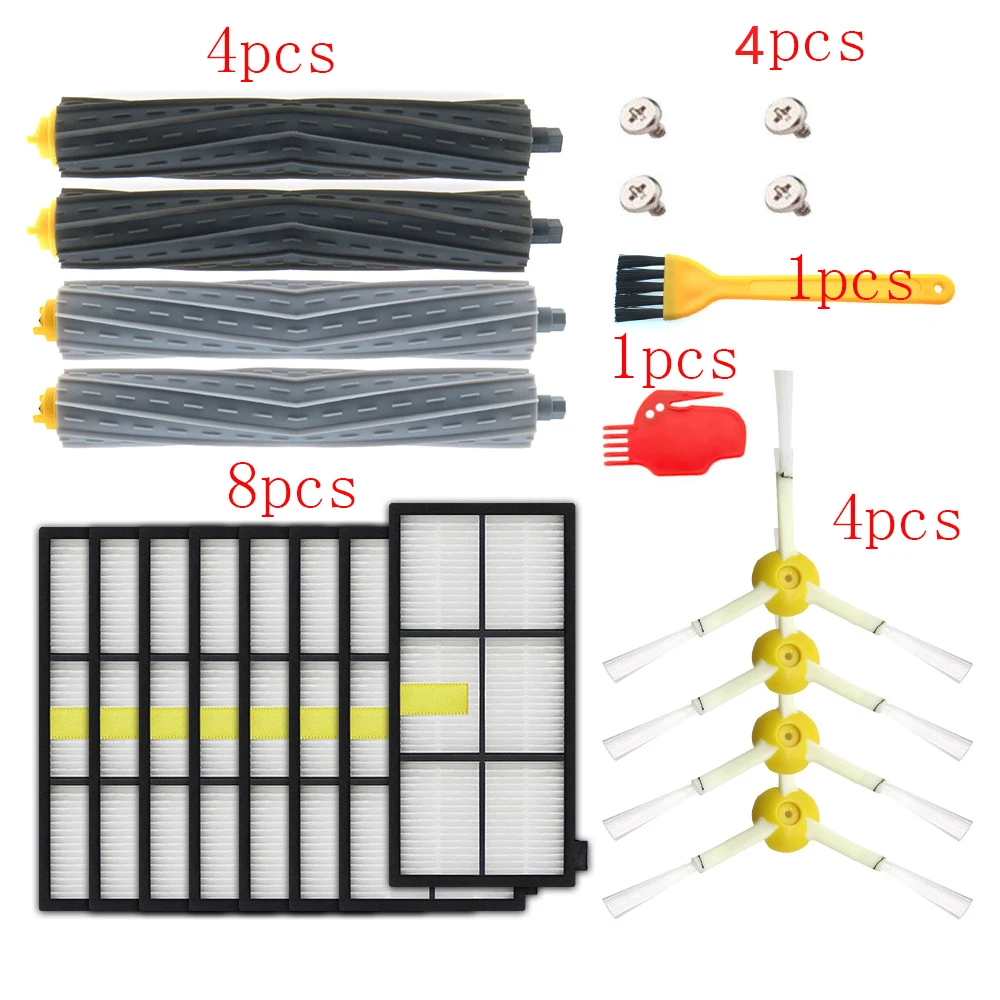 Parts Kit Brushes and Filters For IRobot Roomba Series 800 860 865 866 870 871 880 885 886 890 900 960 966 980