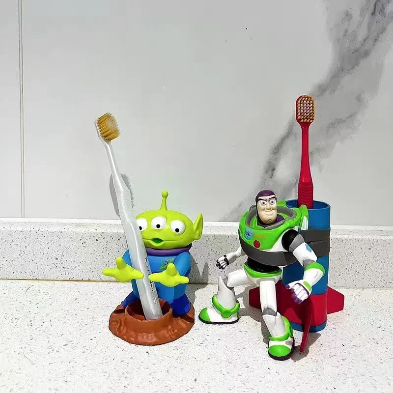 Disney Toy Story Buzz Lightyear Toothbrush Toothpaste Storage Toothbrush Bathroom Storage Rack Bathroom Accessories Tool Gift