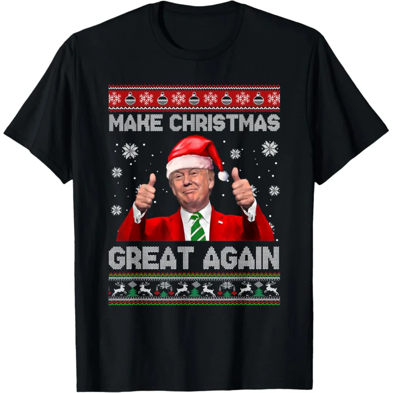 

Trump make Christmas great again Xmas Funny pajamas ugly T-shirt