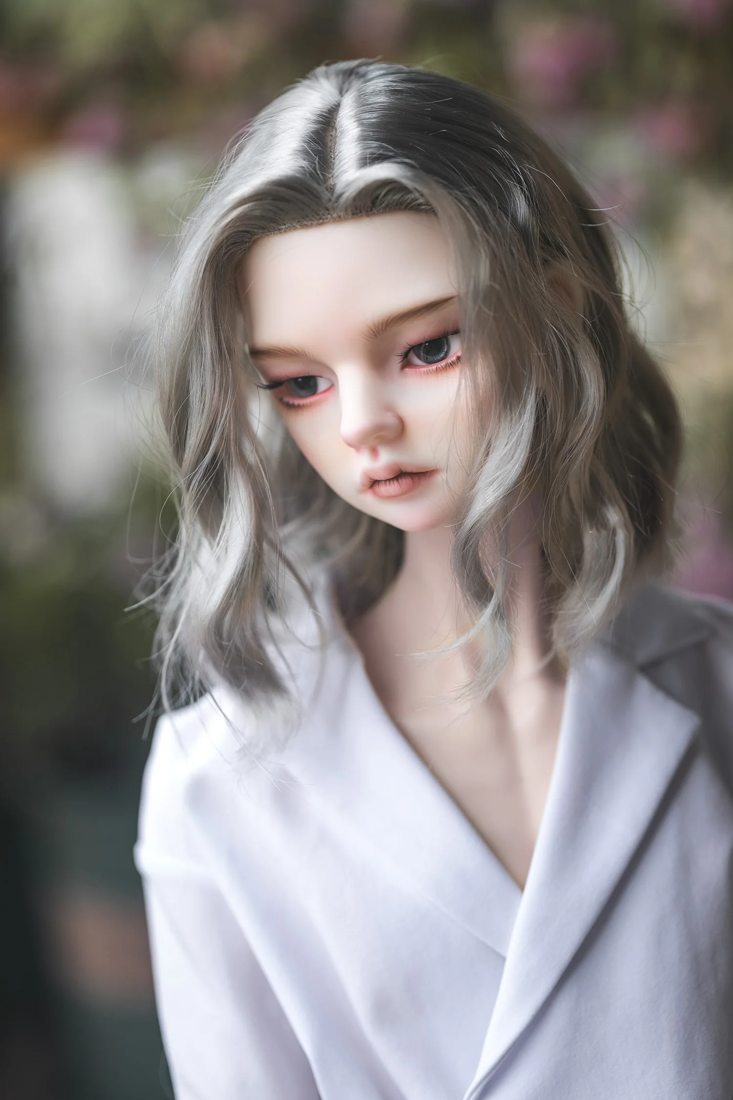 BJD doll wig is suitable for 1-3 1-4 1-6 size cute male royal sister middle part partial wig soft silk doll accessories