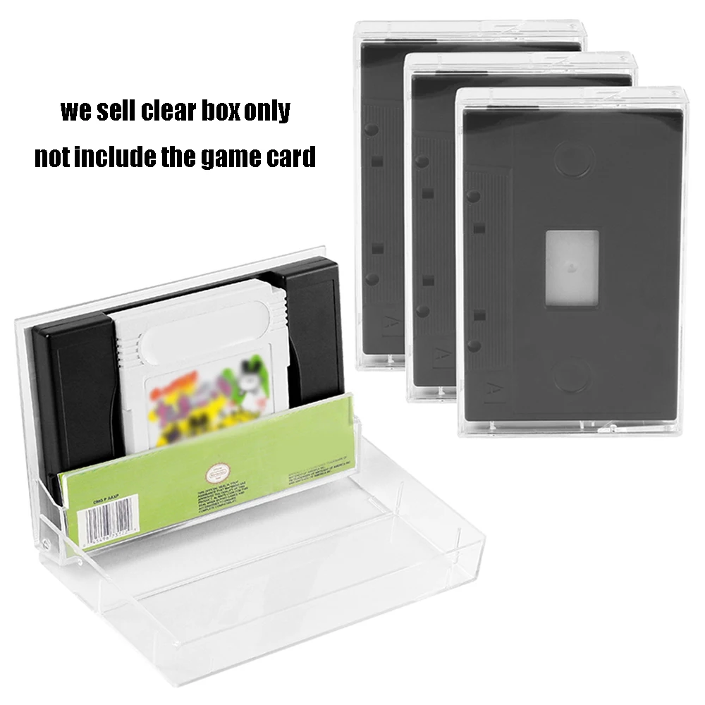 Caja de casete de cinta para GB GBC UMD Game Boy, caja de presentación de colección protactive de tarjetas de juego, caja de repuesto, bandeja interior más carcasa