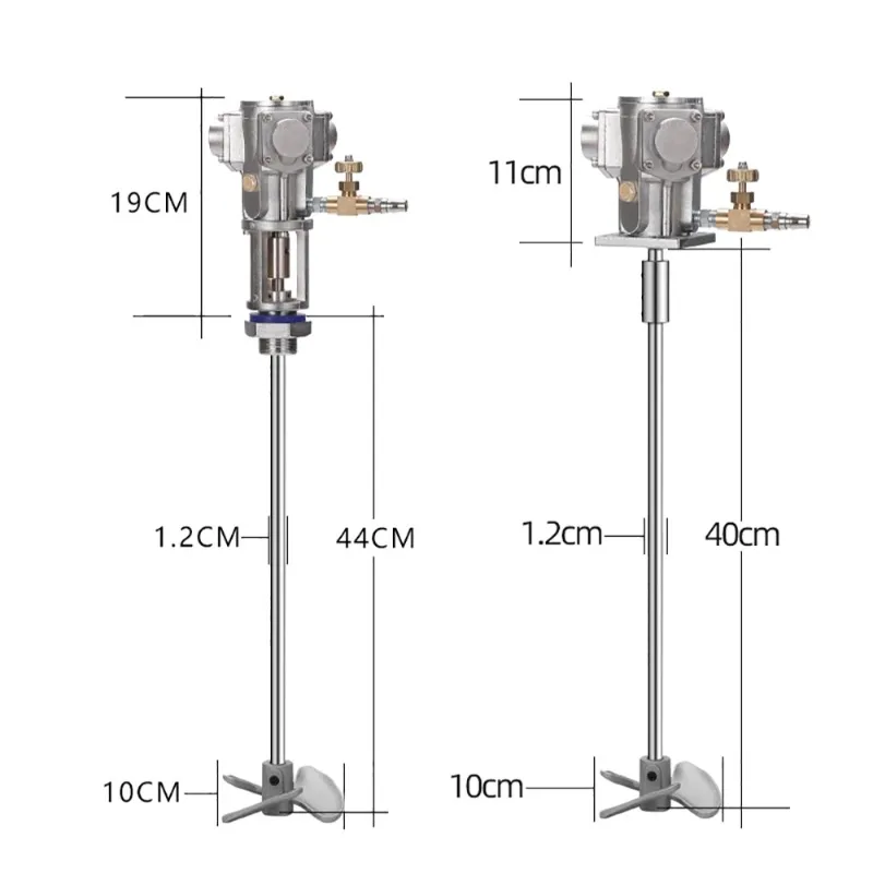 

5 Gallon Industrial Pneumatic Mixer Paint Ink Glue 60L Liquid Air Mixing Machine 50-2800RPM Adjustable Air Agitator Stirrer