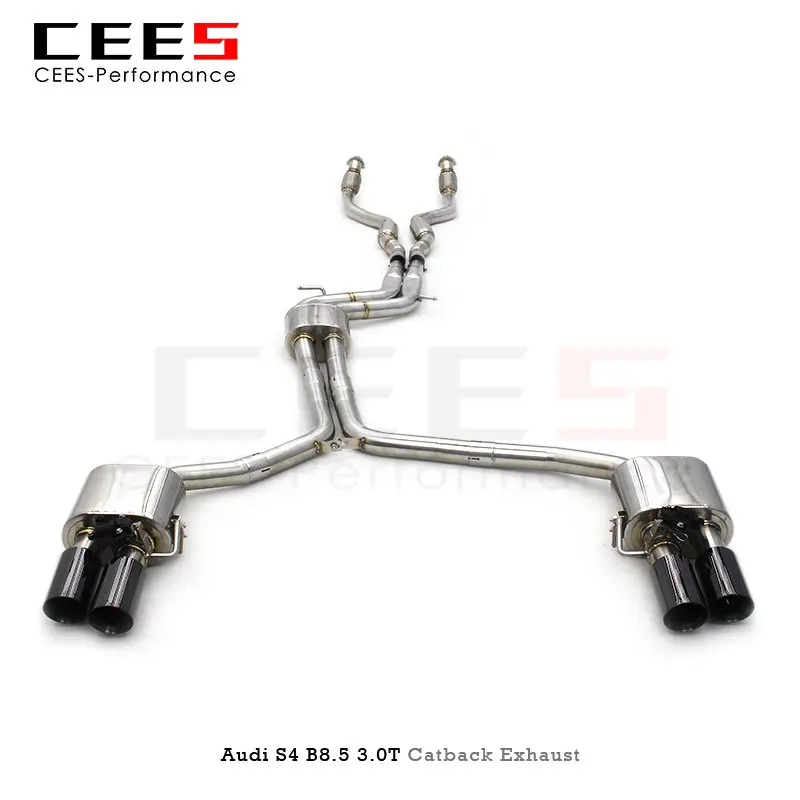 

Выхлопная труба CEES Catback для Audi S4 B8.5 3,0 T 2013-2023, выхлопная труба из нержавеющей стали 304, глушитель, выхлопная система для автомобиля