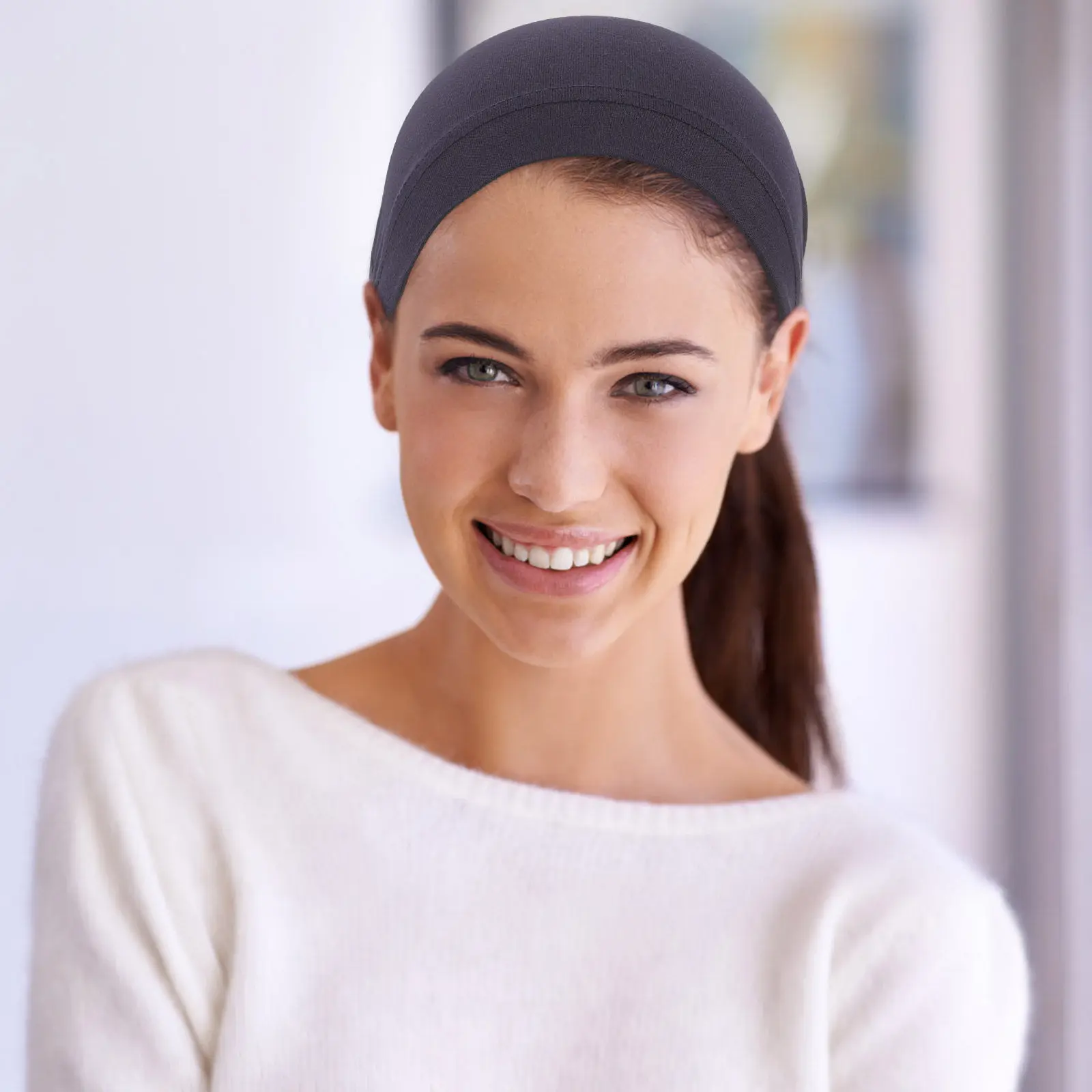 

2Pcs Under Scarf Hat High Elastic Soft Cotton Breathable Neck Wrap Tube Cap Arab Style One Size Fits Most Women Hijab Neck