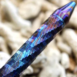 Mosaic Pattern Titanium Alloy Zirc Tactical Pen Camping Multi-functional Self-defense Break Windows Pen Signature Pen EDC Tools