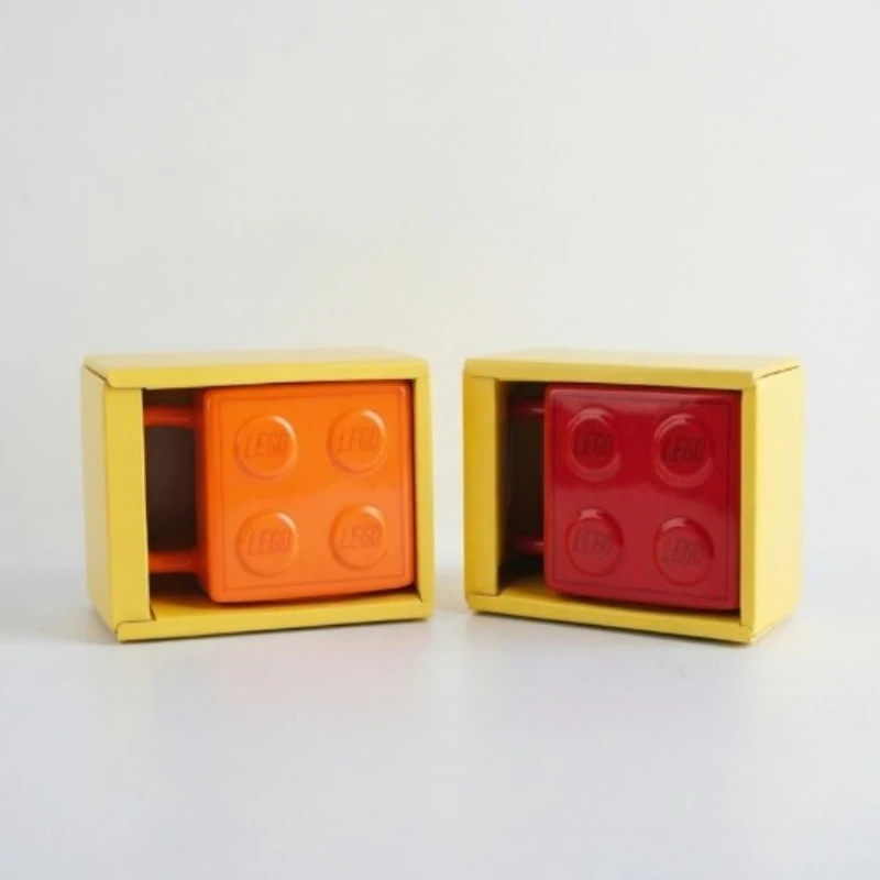 

2x2 Red LEGO Brick Ceramic Coffee Mug 320ml, Creative Design, Chip Resistant, Ideal Daily Drinkware for Home Office Desk