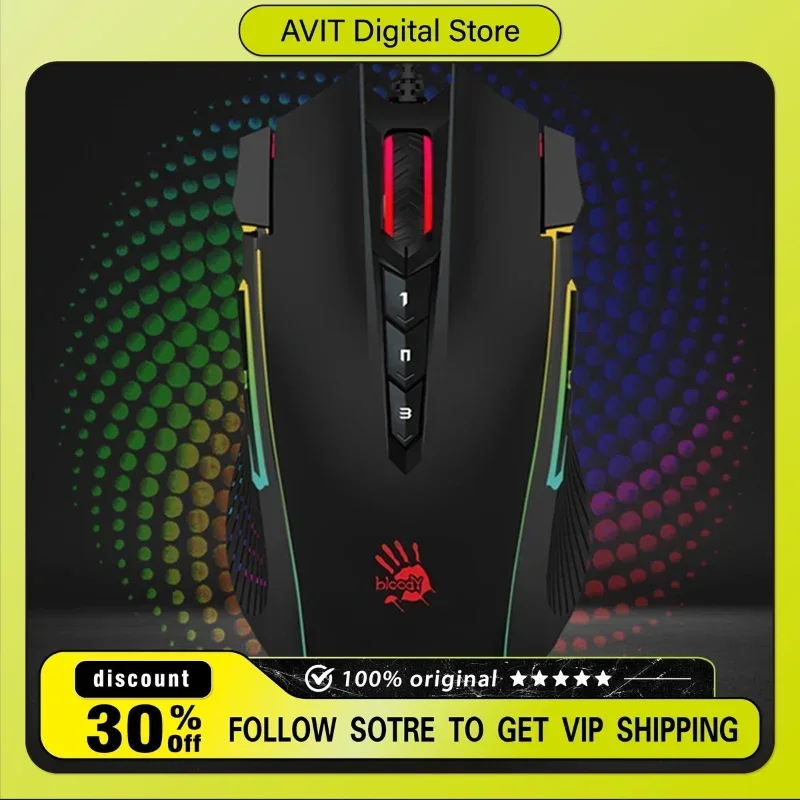 wired e sports gaming mouse programacao macro luz rgb laptops acessorios presentes pc gamer j90s a4tech bloody 01