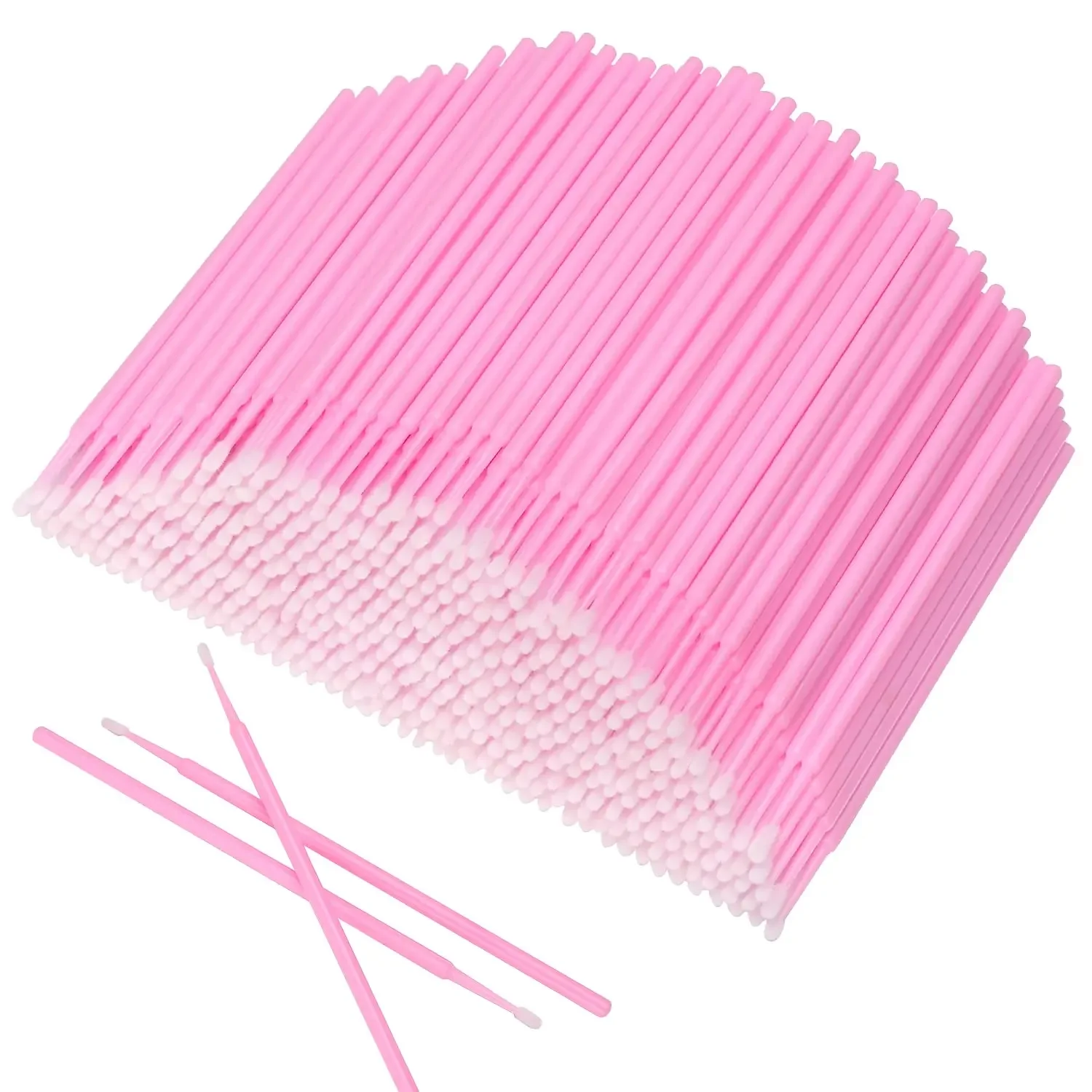 100 PCS Disposable Micro Applicators Brush Eyelash Extension Individual Applicators Mascara Brush for Make up and Clean and Comp