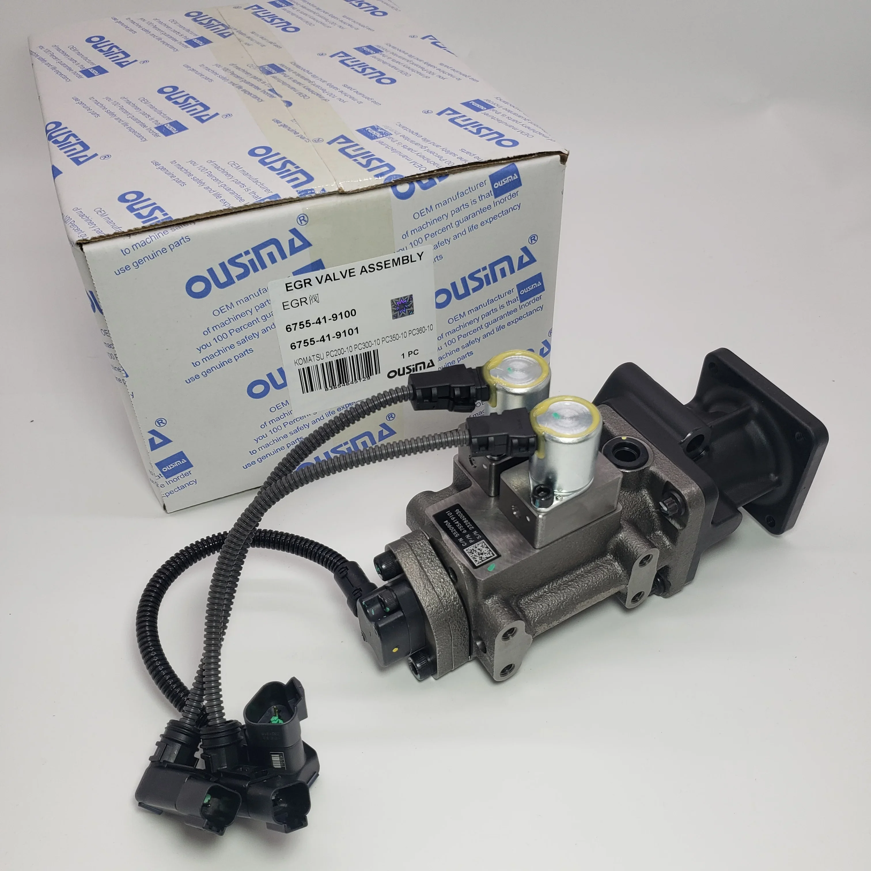 OUSIMA Excavator machinery parts 6755-41-9101 EGR valve assembly 6755-41-9100 for KOMATSU PC200-10 PC300-10 PC350-10 PC360-10