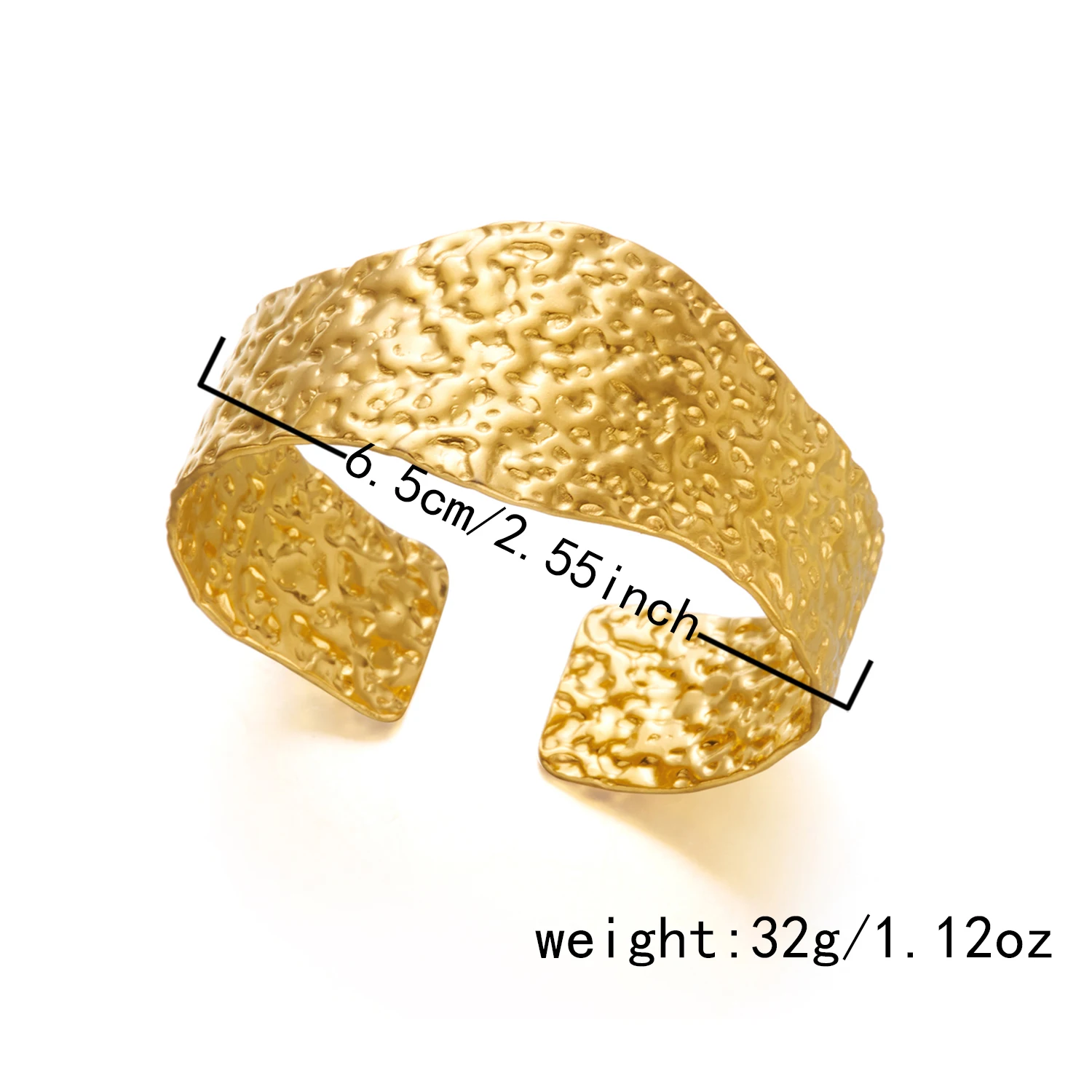 Vintage Unregelmäßige Armband für Frauen Edelstahl Gold Farbe Offene Manschette Armreif Exquisite Luxus Wasserdicht Schmuck Zubehör – Detail 6