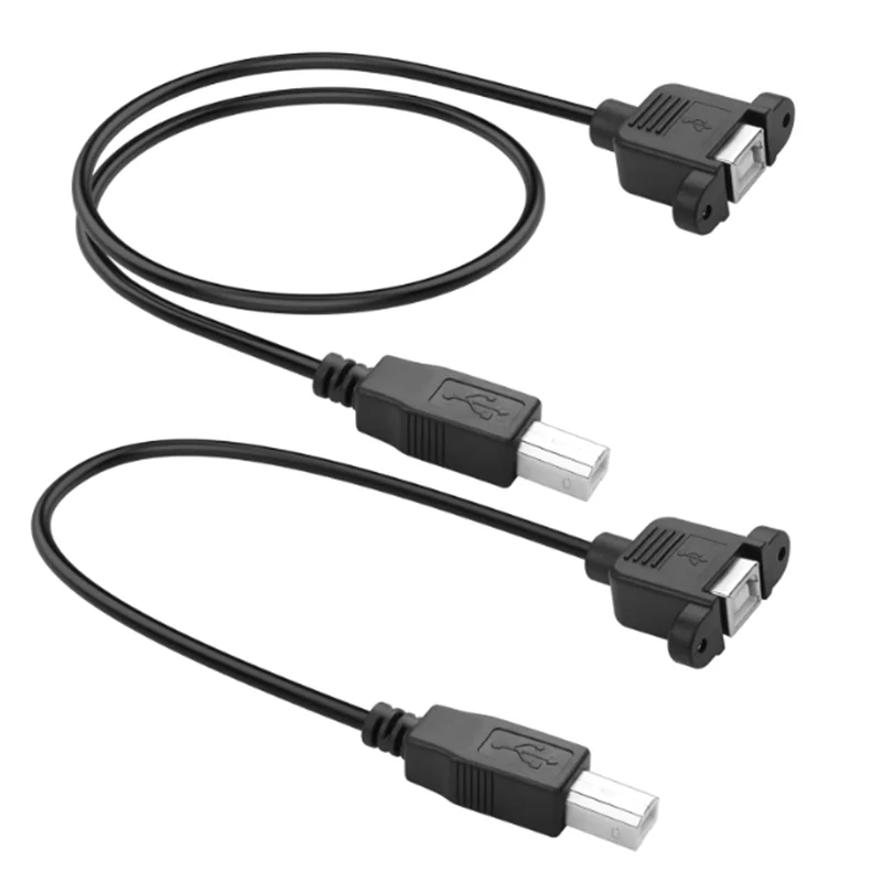 0.3m 0.5m USB 2.0 Type B Male to Female M/F EXTENSION Data Cable Panel Mount For Printer or 3D Printer Cable Connector Adapter