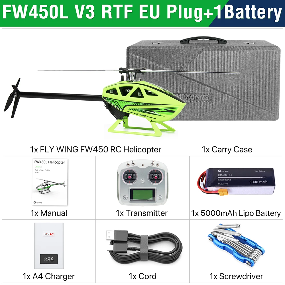 

Fly Wing FW450L V3 RC Вертолеты для взрослых с дистанционным управлением Вертолет PNP RTF 3D GPS Автоматический возврат с системой управления полетом H1 6CH
