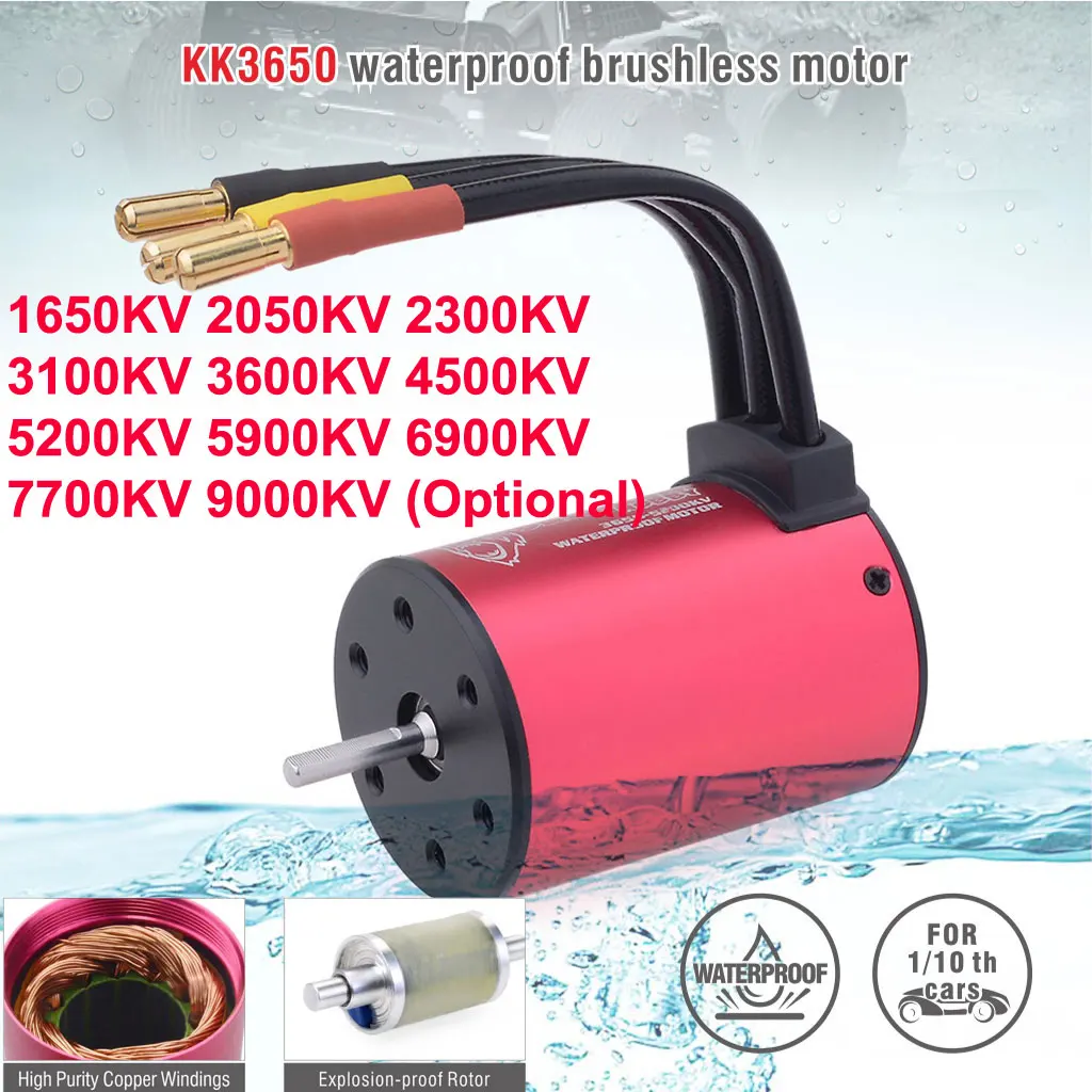 SURPASS HOBBY 3650 Brushless Motor 9000KV 7700KV 6900KV 5200KV 4500KV 3600KV for 1/10 GTR/Lexus 3S RC Drift Racing Car Boat