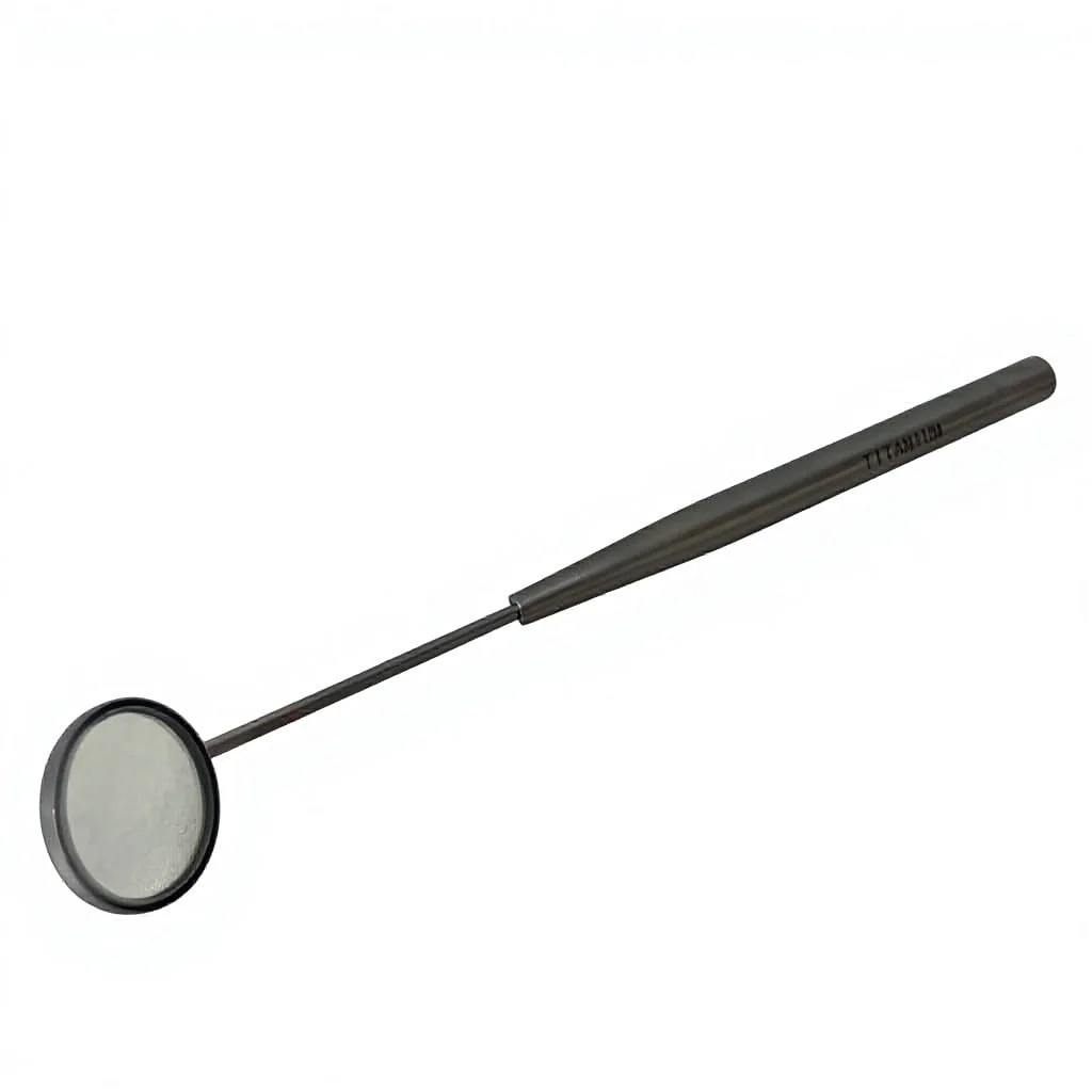 Industrial grade titanium antimagnetic hexagonal inspection mirror 175mm CE certified, can be customized OEM/ODM tools