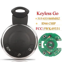 jingyuqin 5WK49331 Keyless Go Remote Car Key Fob 315MHz ID46 Chip Dla BMW MINI Cooper Cabrio Clubman Countryman Coupe Paceman