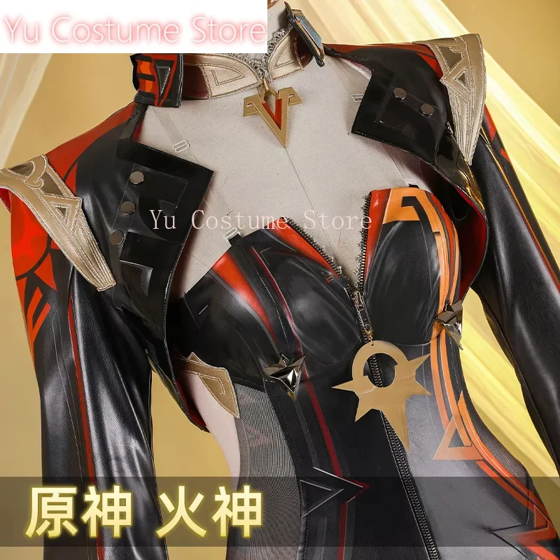 YuCostumeGenshin Impact Mavuika Pyro Archon Game Suit Sexy Jumpsuits Uniform Cosplay Costume Halloween Party Outfit Women XS-XXL