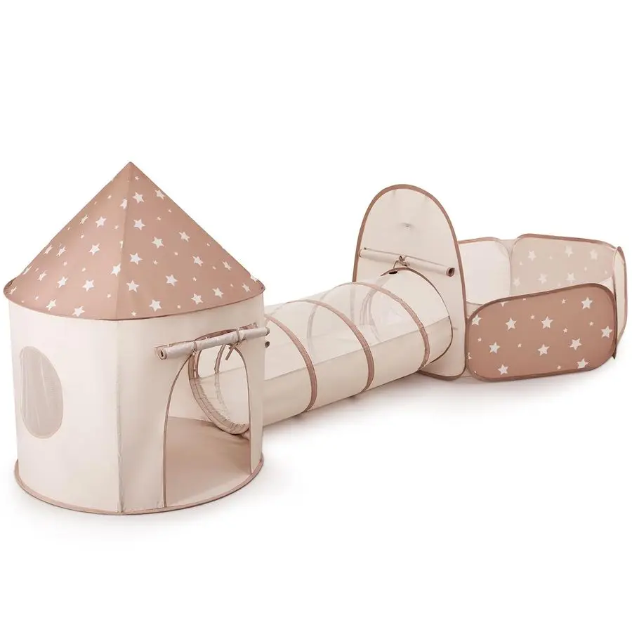 

Детская палатка с туннелем для ползания и бассейном с шариками для малышей, туннели-бассейны для маленьких детей, раскладная палатка для младенцев и малышей для использования в помещении