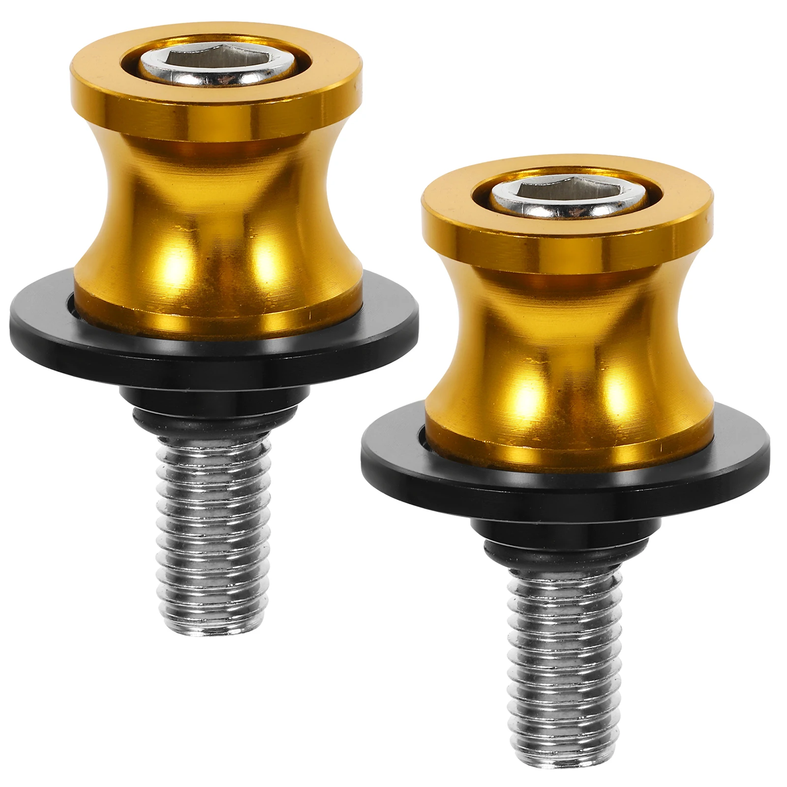 

1 set 10mm Golden Motorcycle Swing Arm Spools Sliders Rear Start Screw Compatible with CFMOTO DecorativePcs