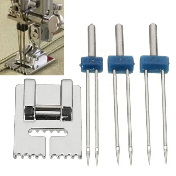 4pcs / set household multifunctional sewing machine accessories Double Twin Needle Sewing Machine Needles Pins