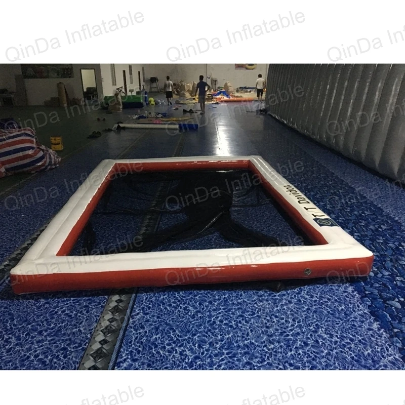 Free Size Customize Floating On Lake PVC Inflatable Sea Pool Float Swimming Pool With Net Yacht Ship Swimming Pool For Boat