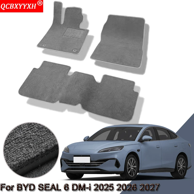 

Автомобильные коврики на заказ, подходящие для BYD SEAL 6 DM-i 2025 2026 2027, водонепроницаемые нескользящие коврики, внутренние защитные ковры, коврики