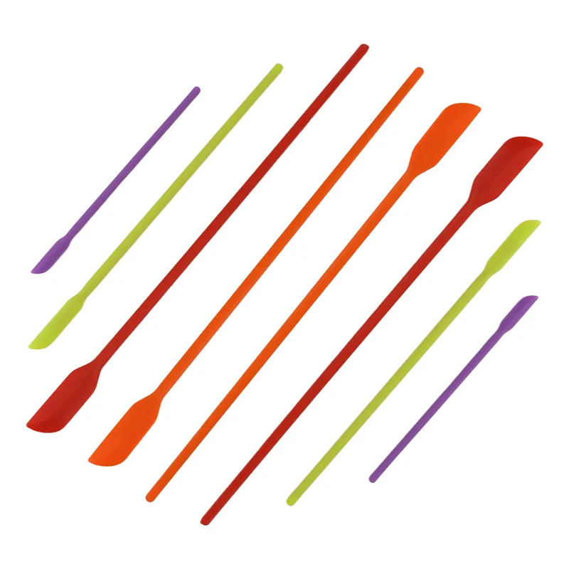 A74U Mini Silicone Spatulas, 8 Pack Small Silicone Makeup Spatulas Last Drop Spatula Scrapers Mini Jar Scraper For Kitchen