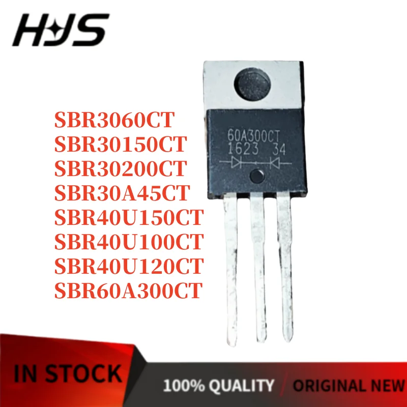 10PCS SBR30A45CT SBR40U150CT SBR40U100CT SBR3060CT SBR40U120CT SBR60A300CT SBR30200CT SBR30150CT TO-220 Brand New In Stock