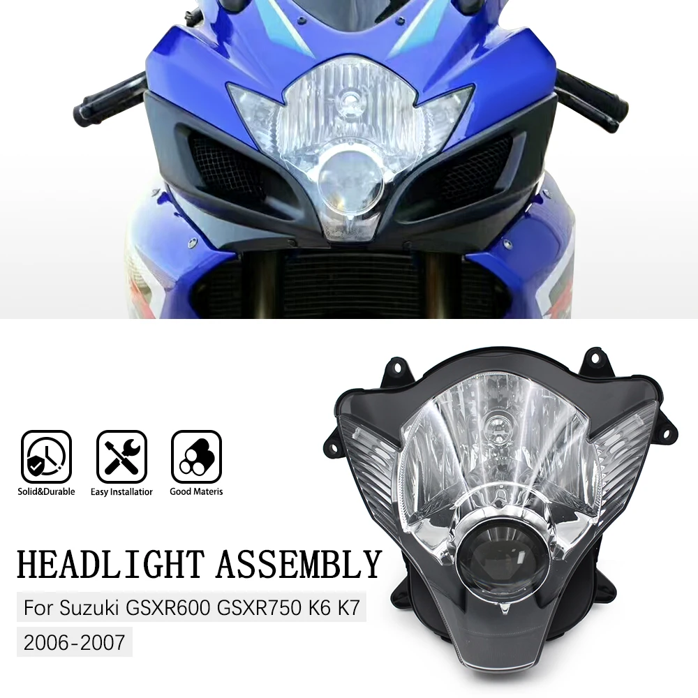 Motorcycle Headlight Headlamp Front Head Light Lamp Assembly For SUZUKI GSXR600 GSXR750 GSXR GSX-R 600 750 K6 2006 2007 06 07