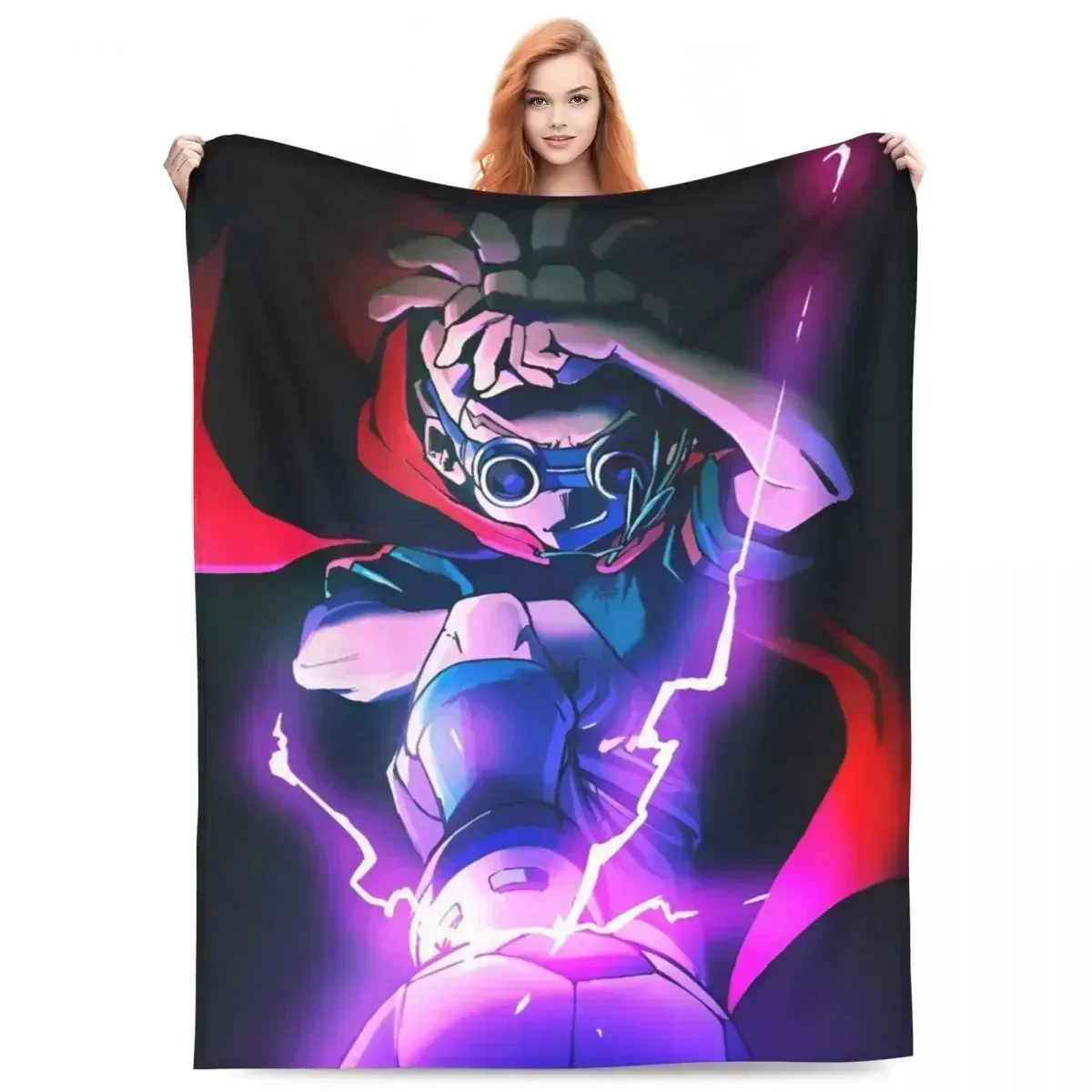 Inazuma أحد عشر البطانيات الفانيلا النسيج ديكور لعبة فيديو لعبة رياضية تنفس لينة رمي البطانيات للمنزل السفر لحاف #6