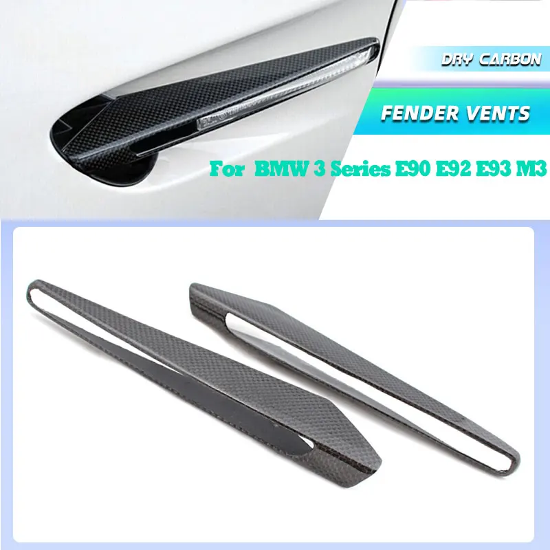 

Prepreg Dry Carbon Car Front Side Fender Air Vent Covers for BMW 3 Series E90 E92 E93 M3 2009-2013 Side Vent Trims Body Kits