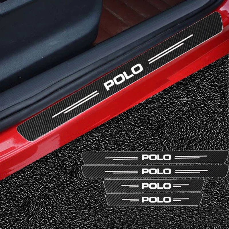 

Carbon Fiber Anti Scratch Scuff Pedal For Polo 6R 6N 6N2 6C 9N 9N3 Rline R Line Car Door Sill Protector Stickers Decal Accessori