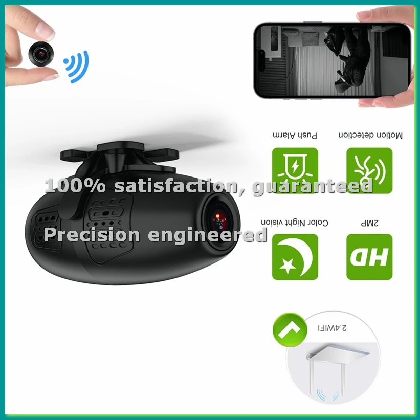 

Mini Wireless Home Security Camera with Remote Access,1080P HD, 140° Wide-Angle,Full-Color Night Vision,Motion Detection-BCBW
