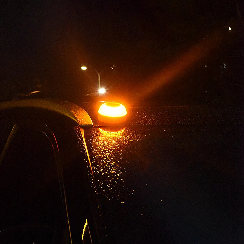 

1/2/4/6/8Pcs Portable Emergency Light Car Emergency Beacon Light 3 Colors Magnetic Induction Strobe Light Waterproof Flashlight