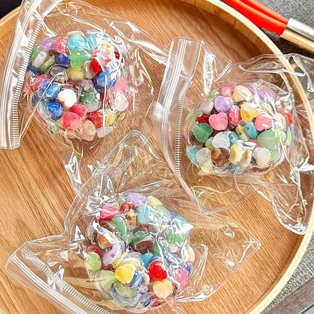 ลูกปัดมุกแบบดิสก์ ช้าในการกลับตัว ติดแน่น สีสันสดใส เคลือบเงา พกพาสะดวก ลูกปัดจำลองแบบสโลว์รีบาวด์ สีสันสดใส