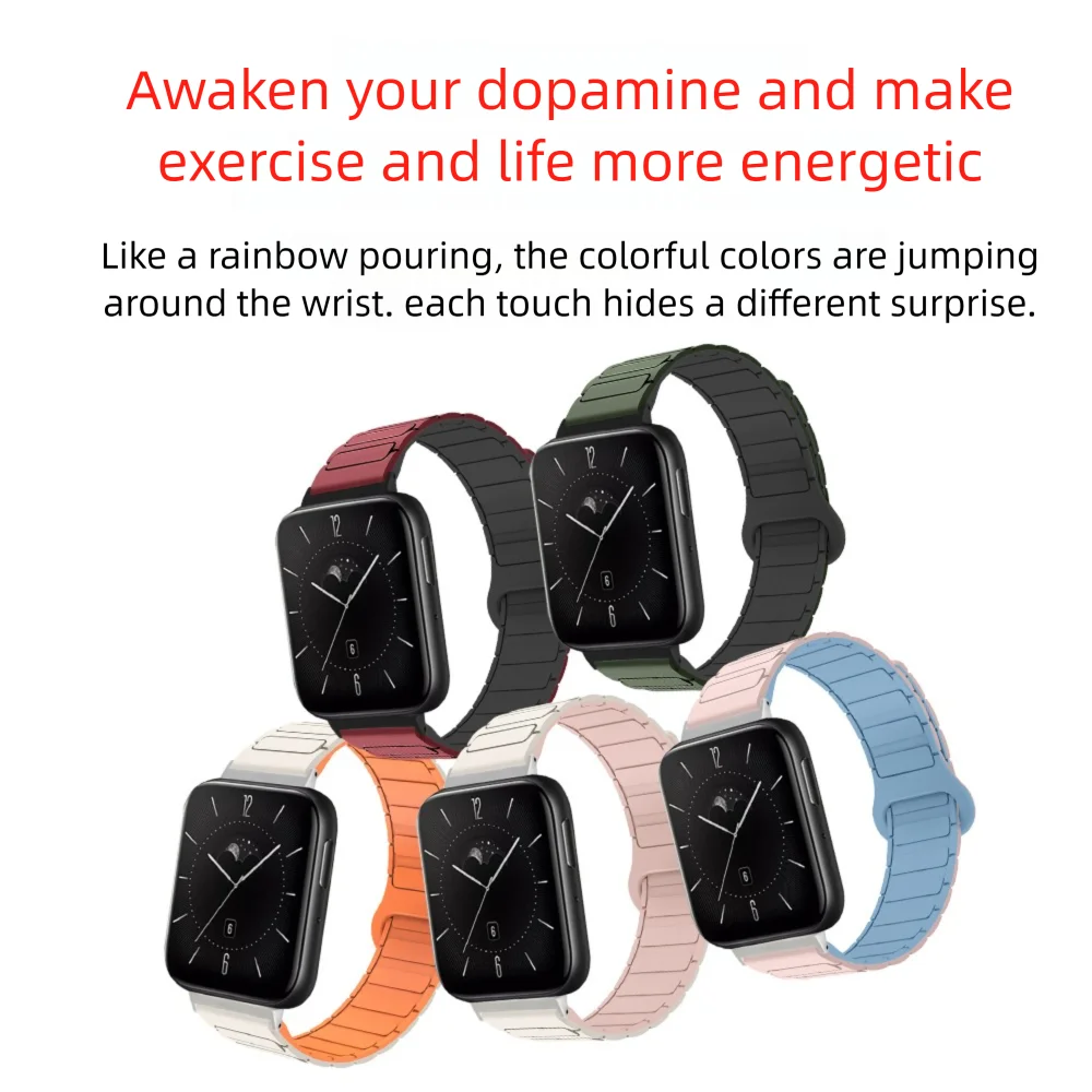 Sport Magnetic Band For OPPO Watch 3 3Pro Armor Style Skin-friendly Silicone Quick Release Replacement Adjustable Watch Strap