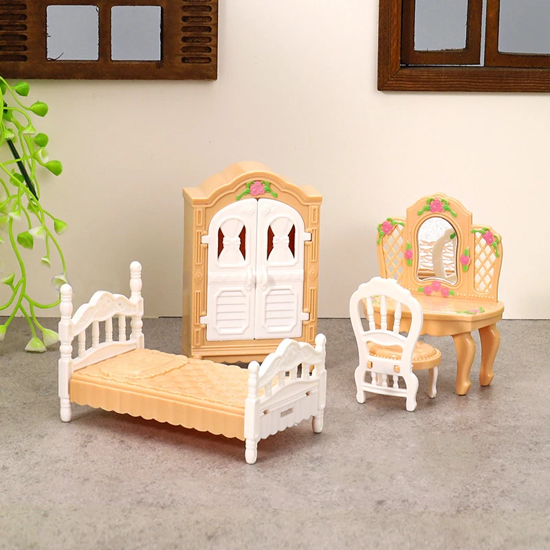 1:12 casa de muñecas en miniatura simulación armario tocador dormitorio conjunto muebles modelo decoración juguete casa de muñecas Accesorios