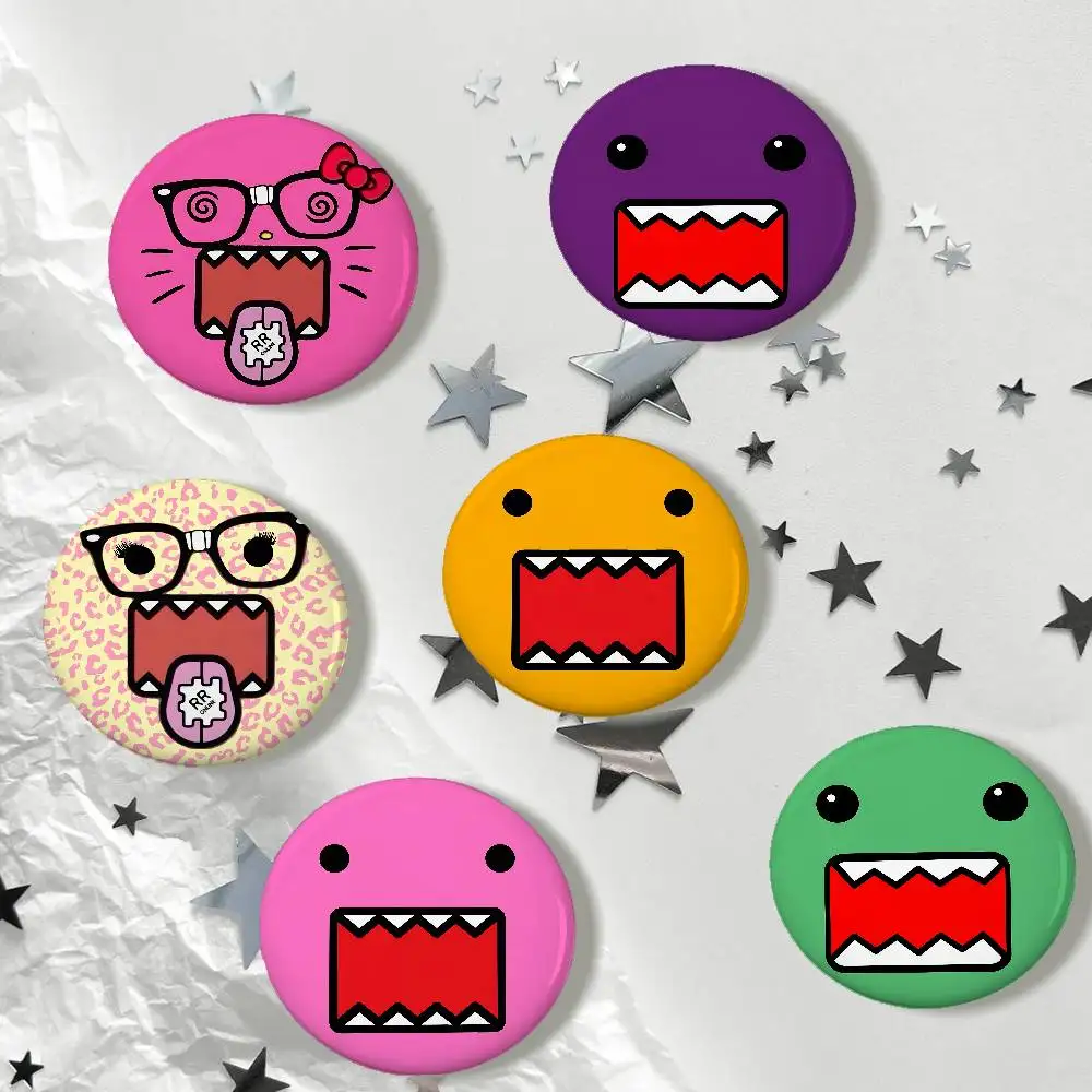Cute D-Domo Kun Exquisite Tinplate Brooches Sleek Badge Lapel Pins For Bag Accessories Practical Souvenir Gifts