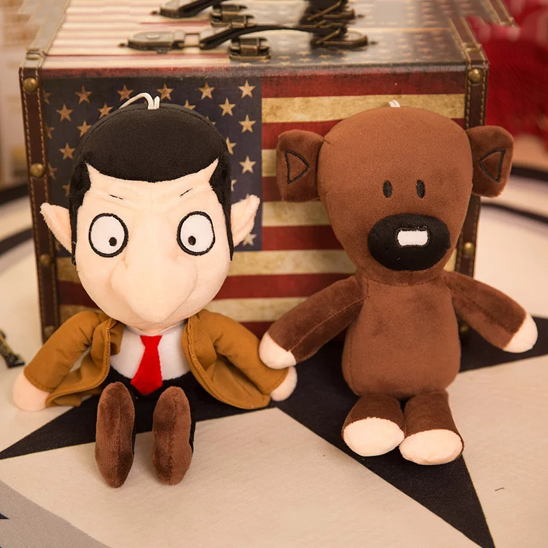 Divertimento Mr Bean Simpatico animale farcito bambola cuscino arredamento morbido regali per bambini orsacchiotto peluche commedia personaggio del film dei cartoni animati