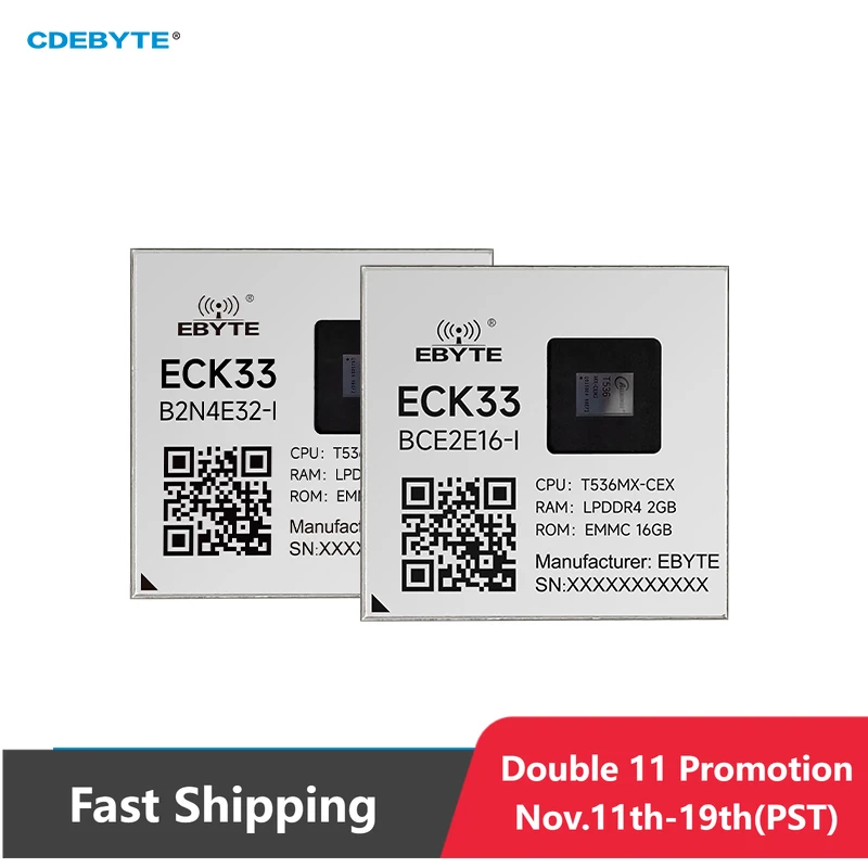 Allwiner T536 Core Board CDEBYTE ECK33 Series رباعي النواة ARM NPU RISC-V الصناعية الصف لينكس المزدوج جيجابت إيثرنت UART