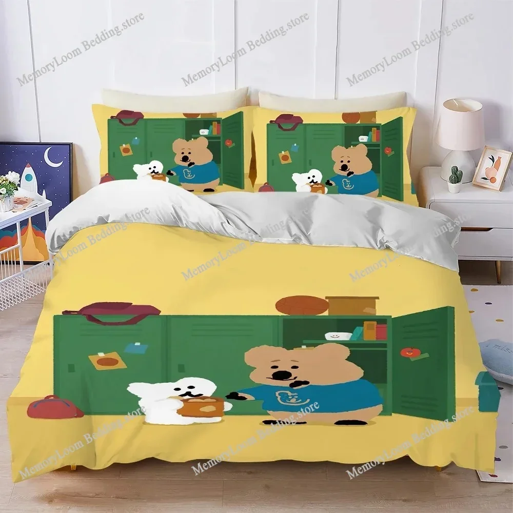 

Cartoon D-Dinotaeng Cute Duvet Cover Set Home Style Bedding Soft Laundry Cotton Bed Four Seasons Student Dormitory Luxury Gift74