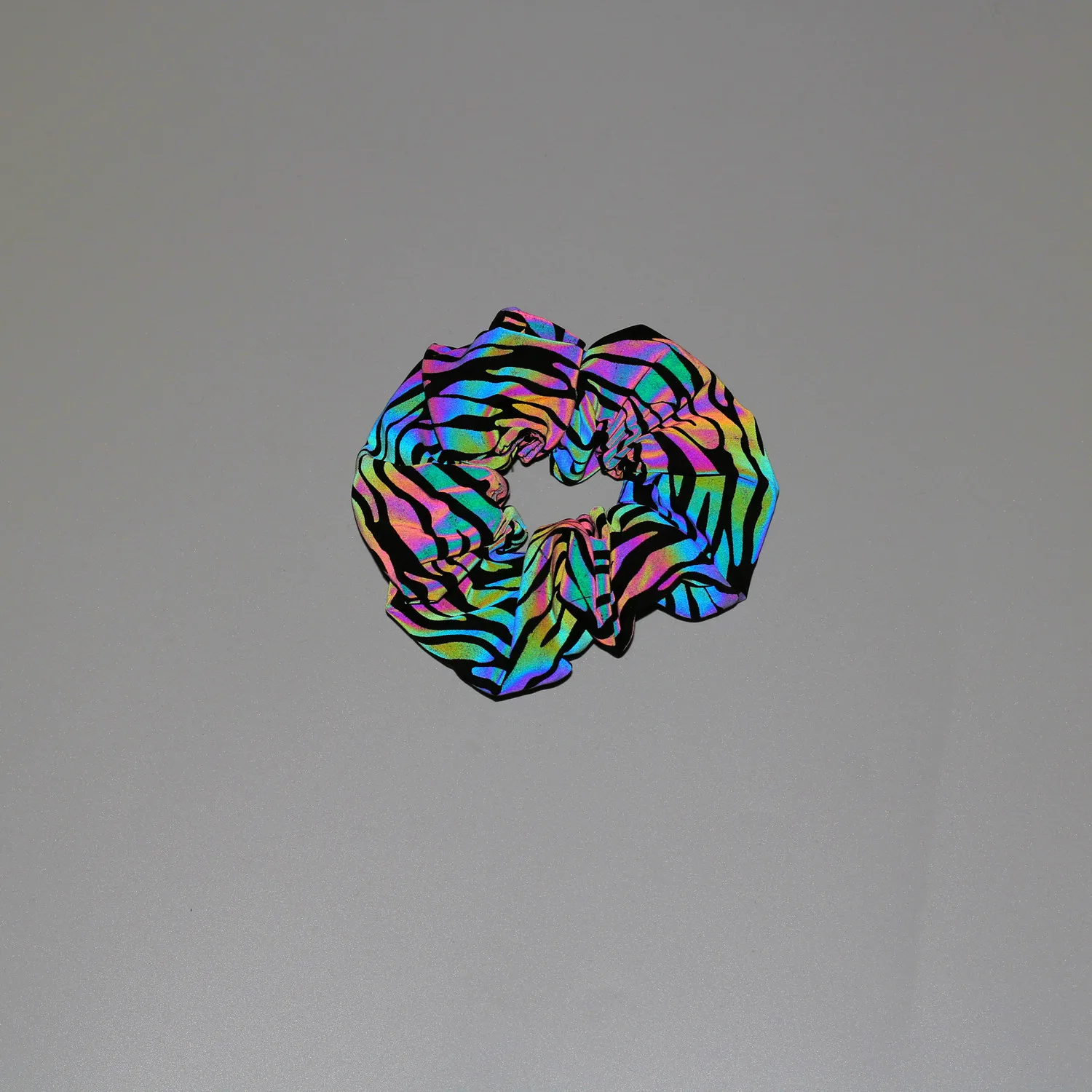 Ikat Rambut Scrunchie Reflektif Aksesoris Rambut Berkilau Wanita untuk Lari Malam Pesta Rave Ikat Rambut Elastis Penahan Kuncir Kuda