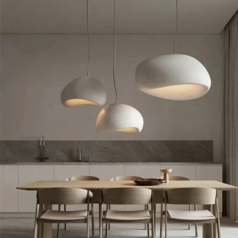 

2025Nordic Minimalist Creative Wabi Sabi Pendant Lights Restaurant Hanging Room Bedroom LED Ceiling Chandelier Lustre Hanging La