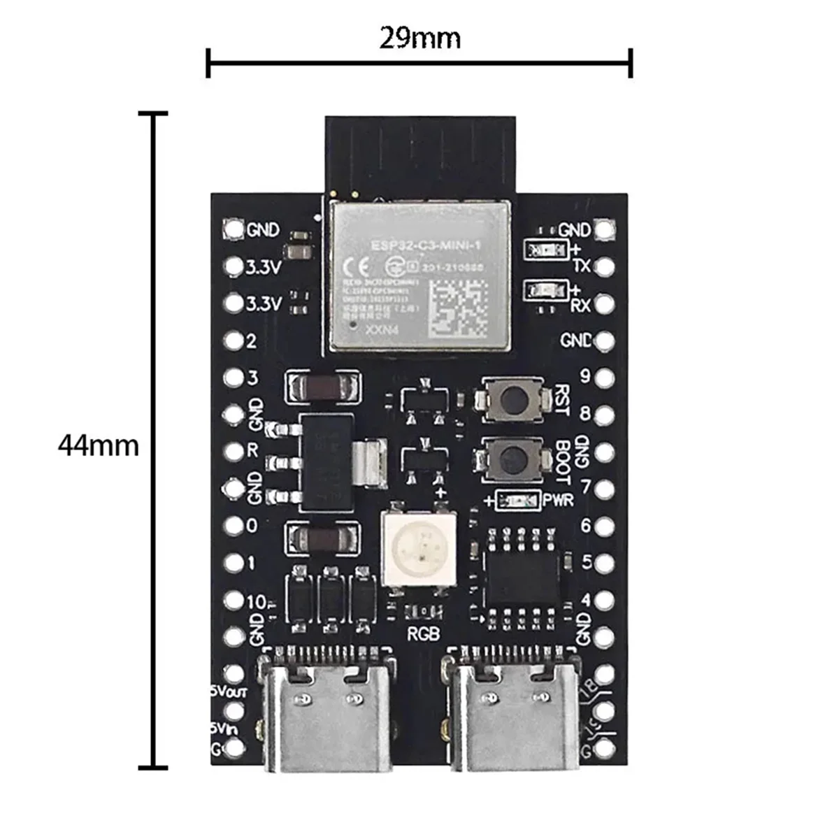 ESP32-C3 개발 보드, 듀얼 C타입 와이파이, 블루투스 BLE5.0, DevKitM-1 코어 보드, ESP32C3 모듈