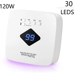 120W Rechargeable UV LED Nail Lamp Cordless Nail Dryer With 3 Timer Setting Touch Control & Auto Sensor for Fast Curing All Gel