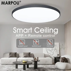 MARPOU Lampada da soffitto a LED 36W 50W Lampade da soffitto moderne intelligenti con telecomando dimmerabile 110V 220V Soggiorno Bagno Cucina
