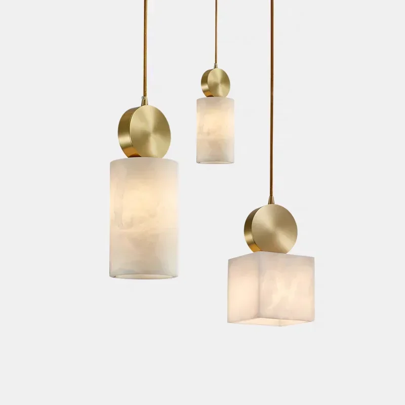 

Nordic Hanging Chandelier Gold Copper Marble LED Pendant Lamp Bedroom Bedside Living Room Dining Decoration Home Salon Lightings