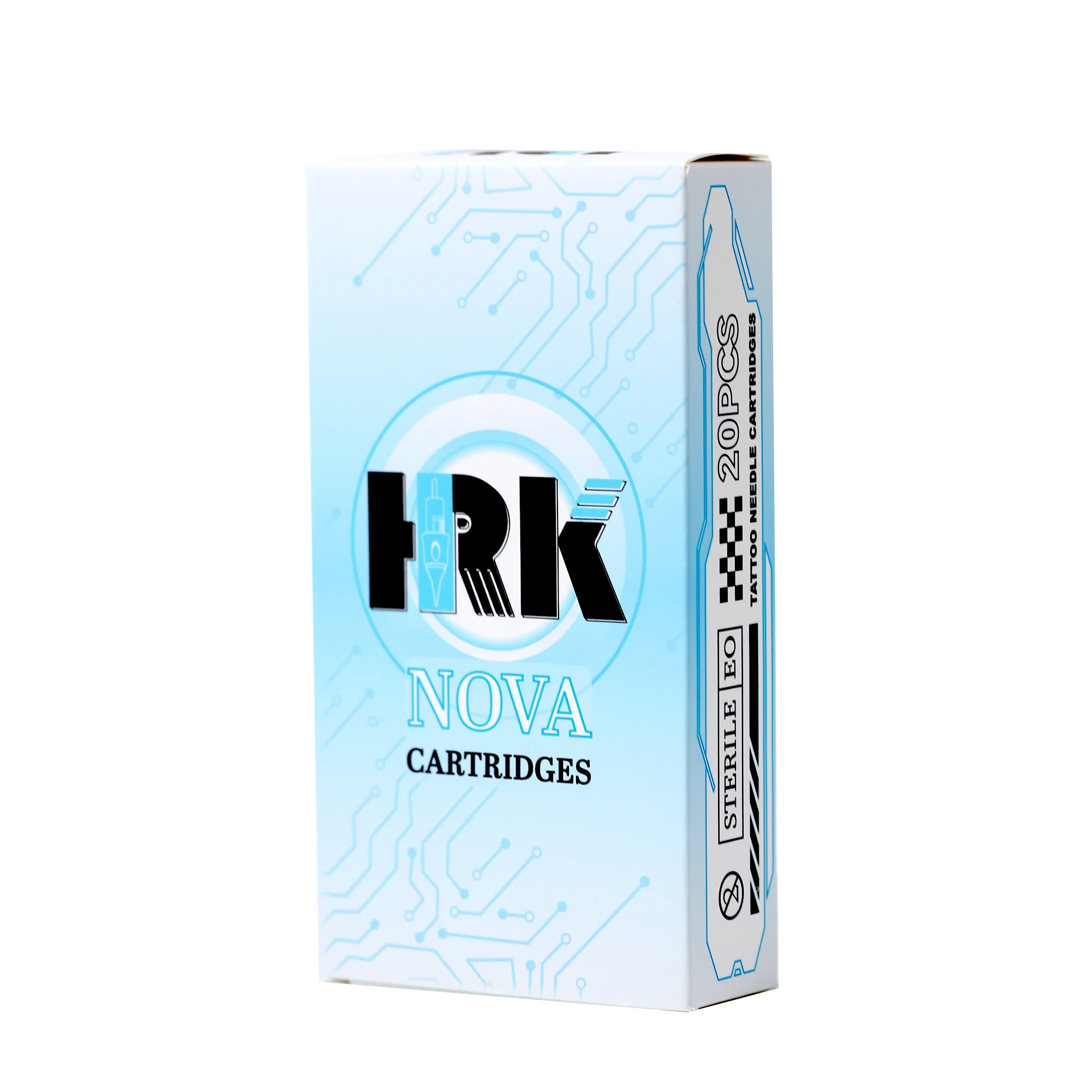 HRK NOVA Tattoo Cartridge 20Pcs Round Liner RL Disposable Needles Makeup Eyebrow for Tattoo Pen Machine with Membrane System